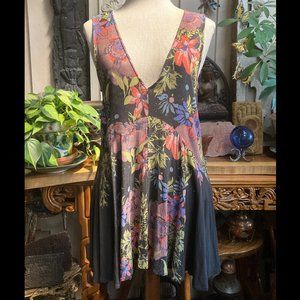 Free People Backyard Party Sleeveless Tunic Swing Dress Small